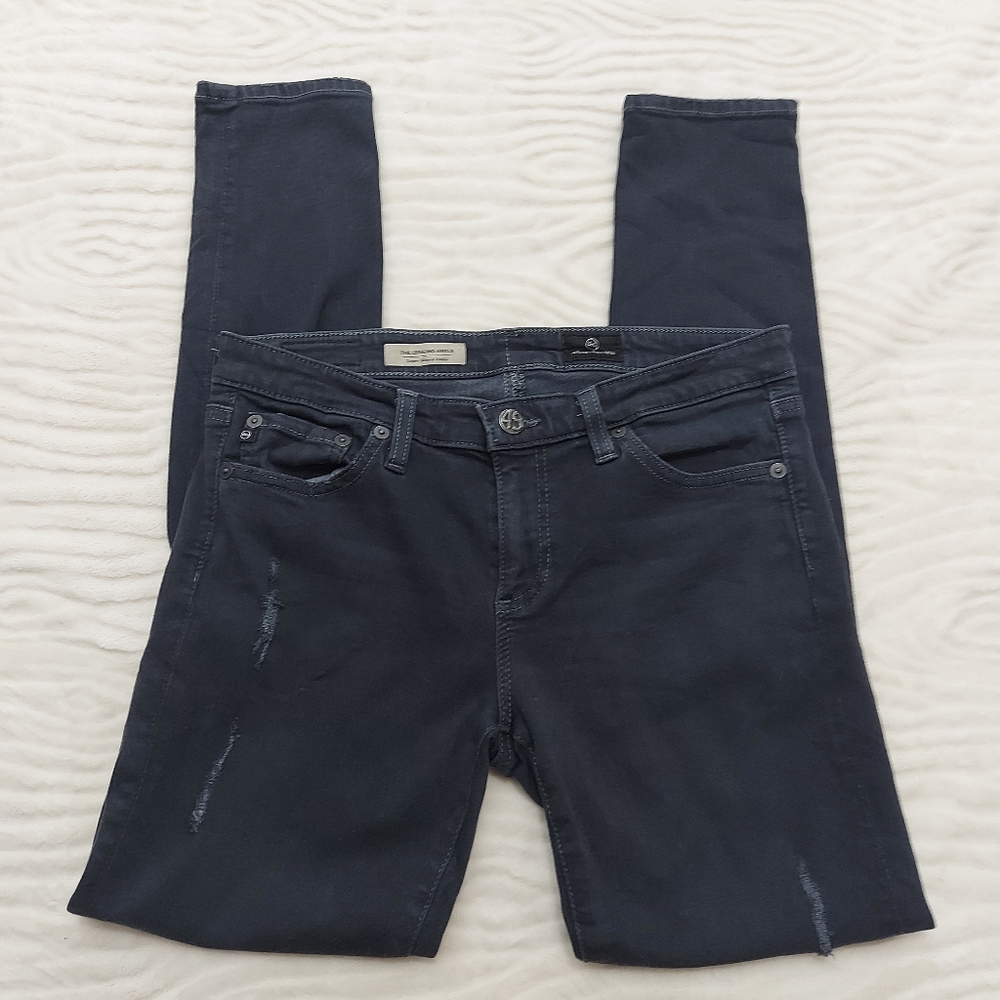 Adriano Goldschmied The Legging Ankle Super Skinny Jean in Years Slate Destroyed